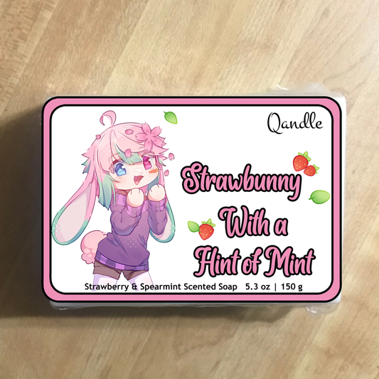 Strawbunny With a Hint of Mint Soap Bar