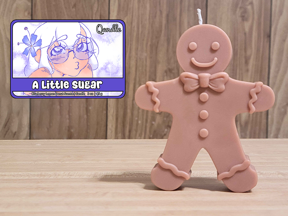 A Little Sugar Gingerbread Man Candle