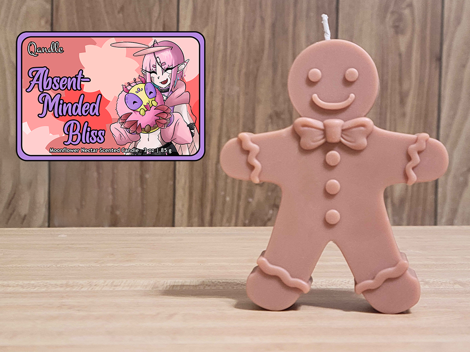 Absent-Minded Bliss Gingerbread Man Candle