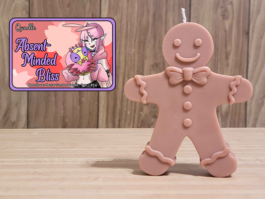 Absent-Minded Bliss Gingerbread Man Candle