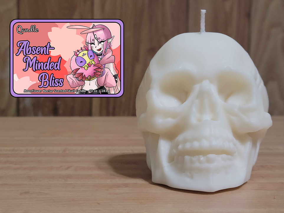 Absent-Minded Bliss Skull Candle