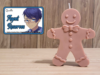 Agent Reserves Gingerbread Man Candle