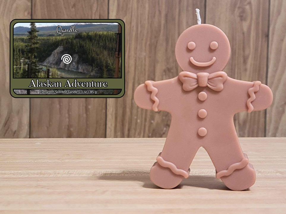 Alaskan Adventure Gingerbread Man Candle