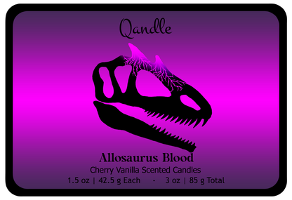 Allosaurus Blood Heart Candles