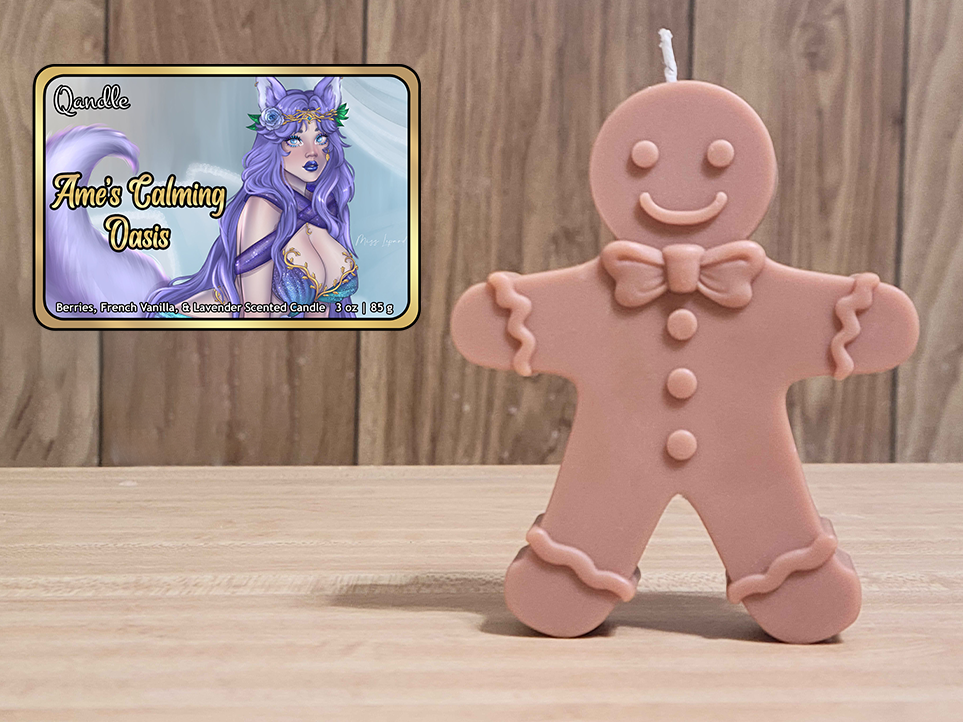 Ame's Calming Oasis Gingerbread Man Candle