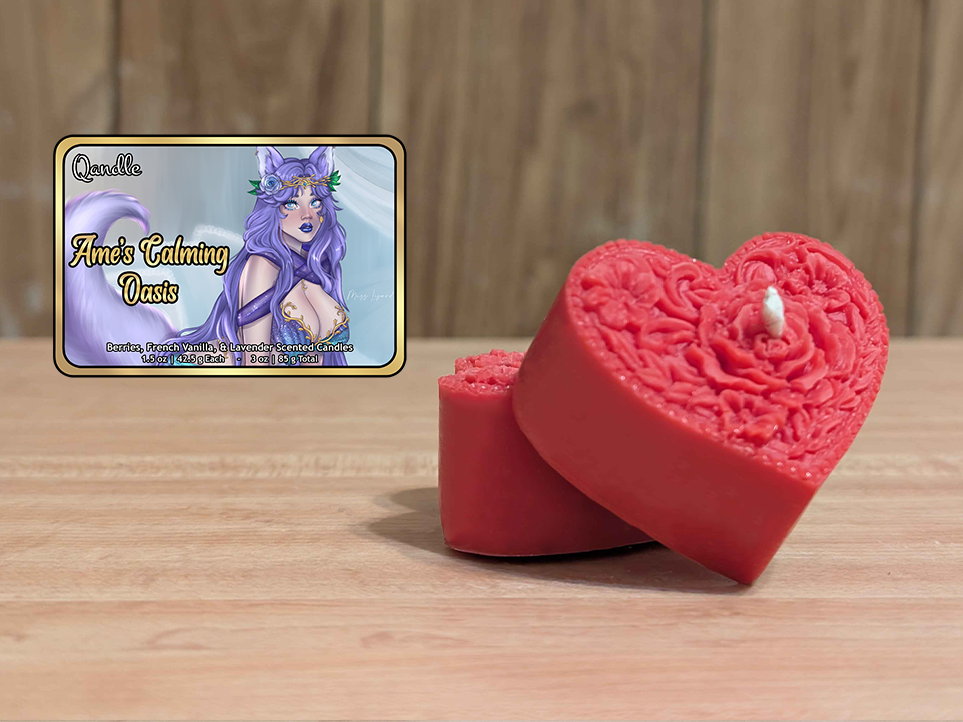 Ame's Calming Oasis Heart Candles