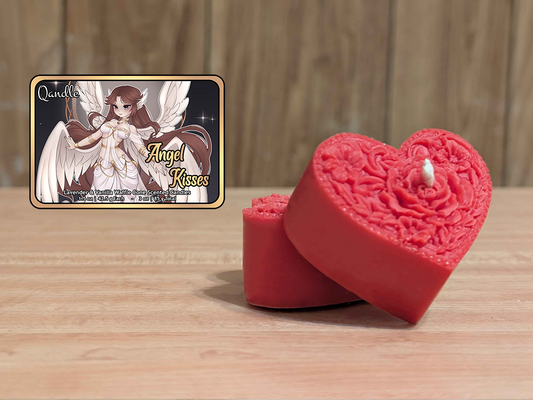 Angel Kisses Heart Candles