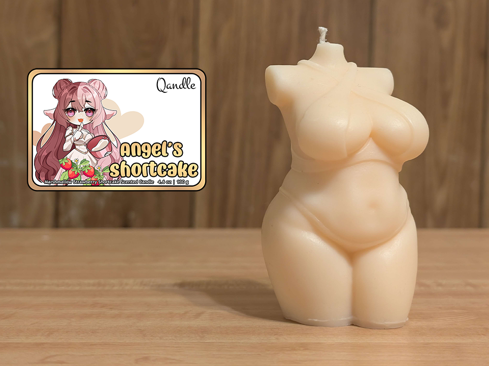 Angel's Shortcake Curvy Body Candle