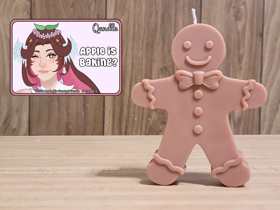 Apple is Baking? Gingerbread Man Candle