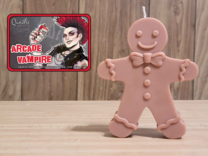 Arcade Vampire Gingerbread Man Candle