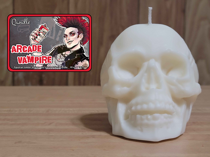 Arcade Vampire Skull Candle