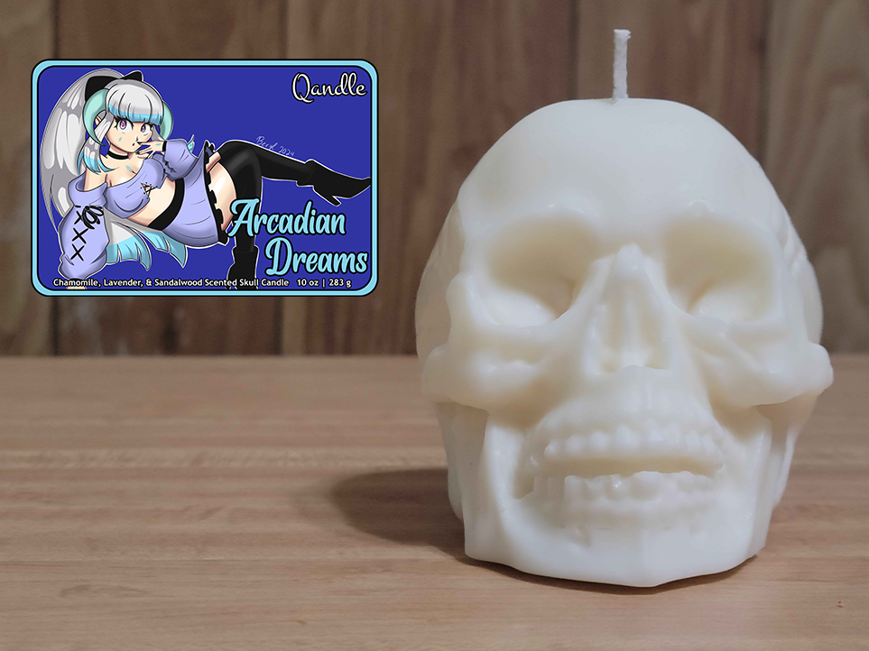 Arcadian Dreams Skull Candle