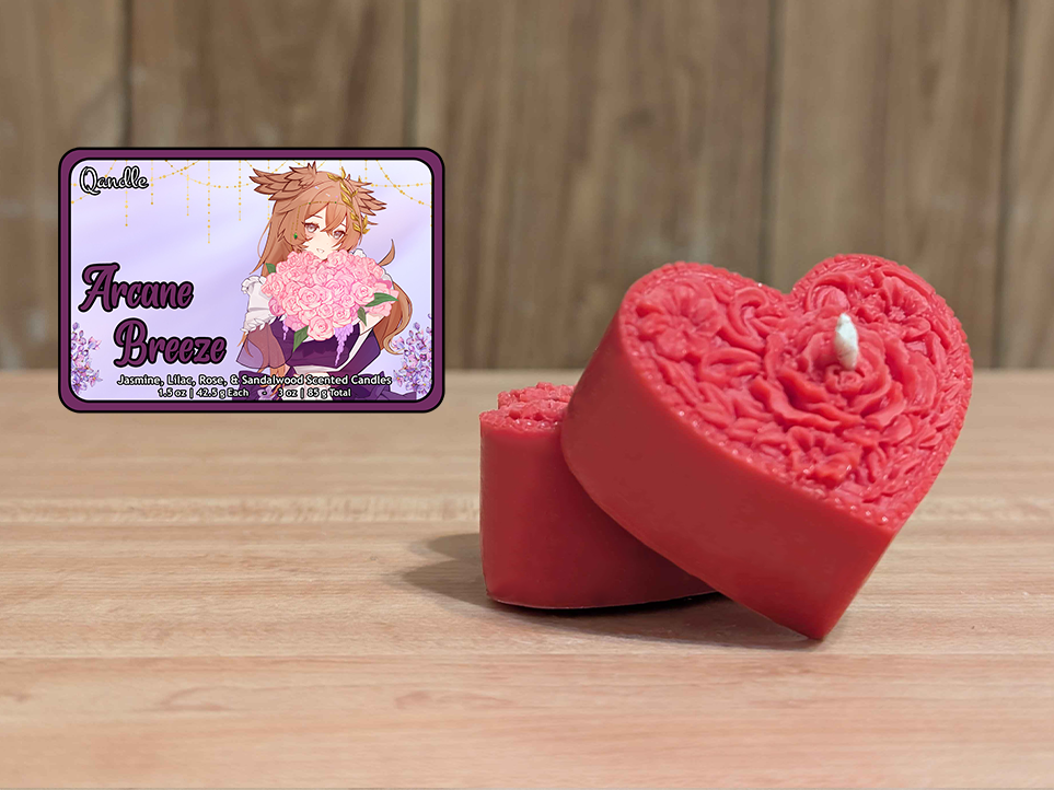 Arcane Breeze Heart Candles