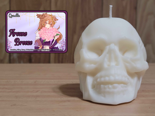 Arcane Breeze Skull Candle