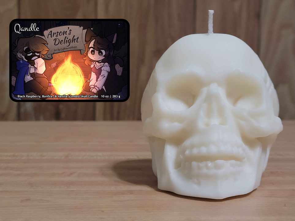 Arson's Delight Skull Candle