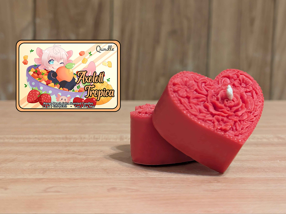 Axolotl Tropica Heart Candles