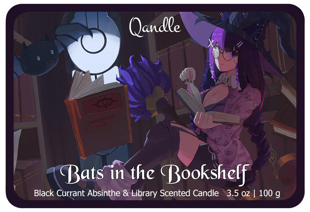 Bats in the Bookshelf Feminine Body Candle