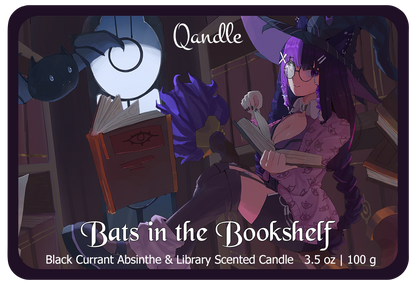 Bats in the Bookshelf Feminine Body Candle