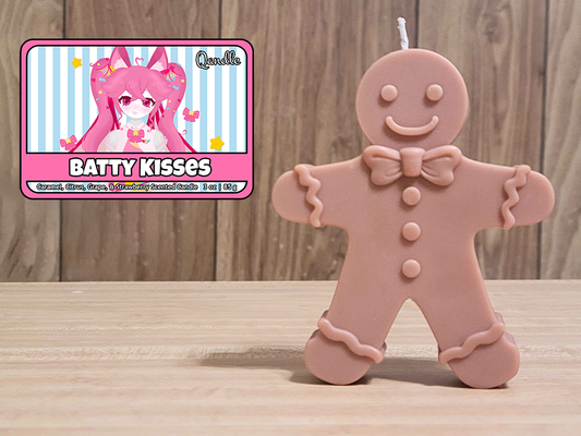 Batty Kisses Gingerbread Man Candle