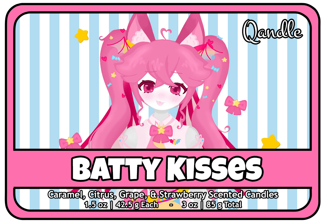 Batty Kisses Heart Candles