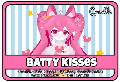 Batty Kisses Heart Candles