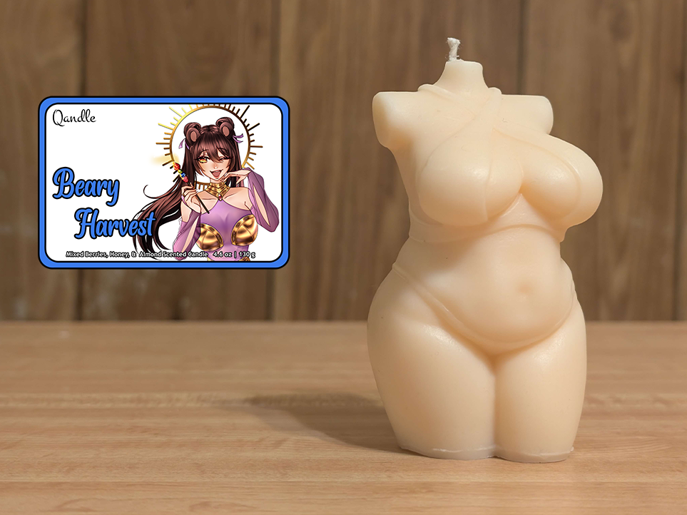 Beary Harvest Curvy Body Candle