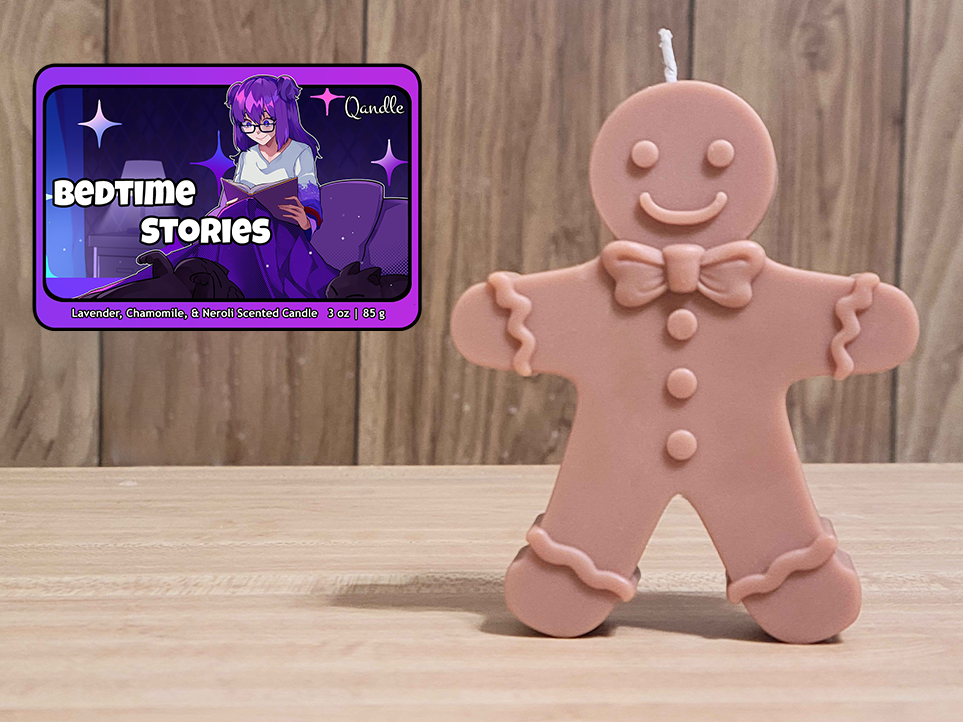 Bedtime Stories Gingerbread Man Candle