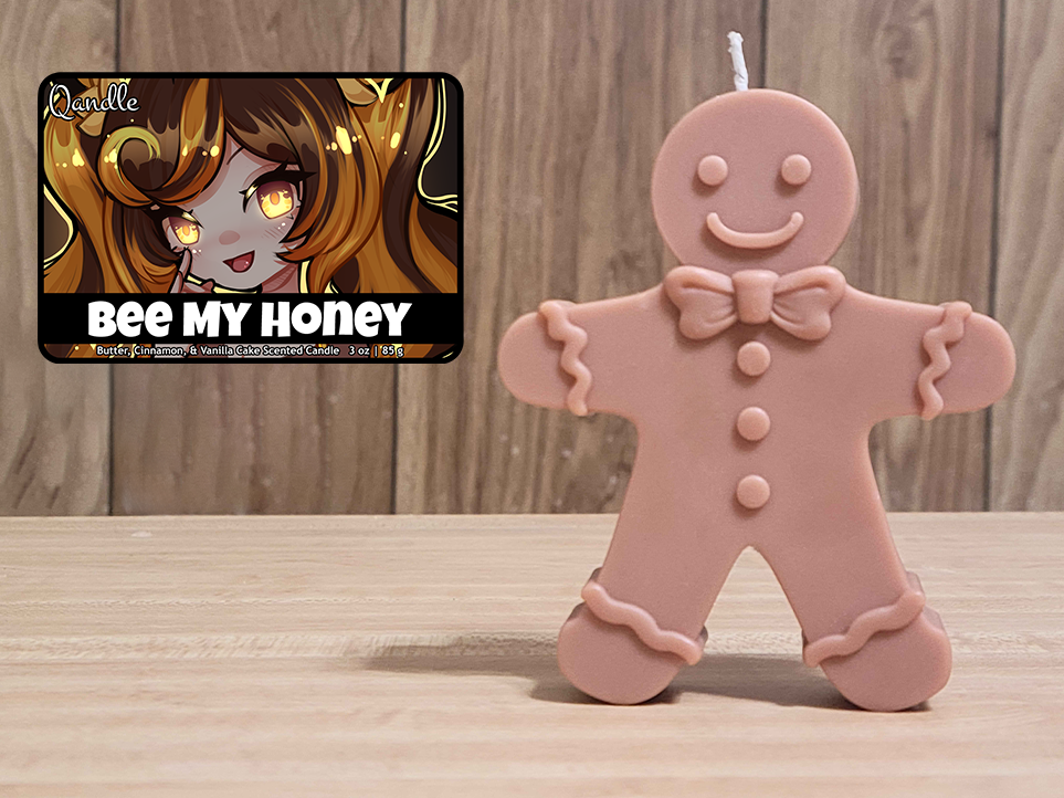 Bee My Honey Gingerbread Man Candle