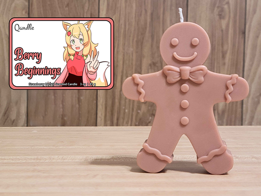 Berry Beginnings Gingerbread Man Candle