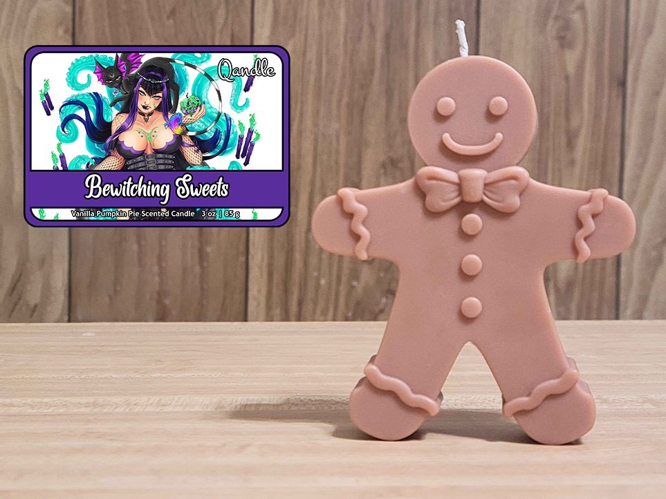 Bewitching Sweets Gingerbread Man Candle