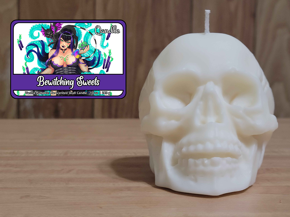 Bewitching Sweets Skull Candle