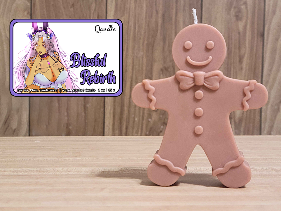 Blissful Rebirth Gingerbread Man Candle