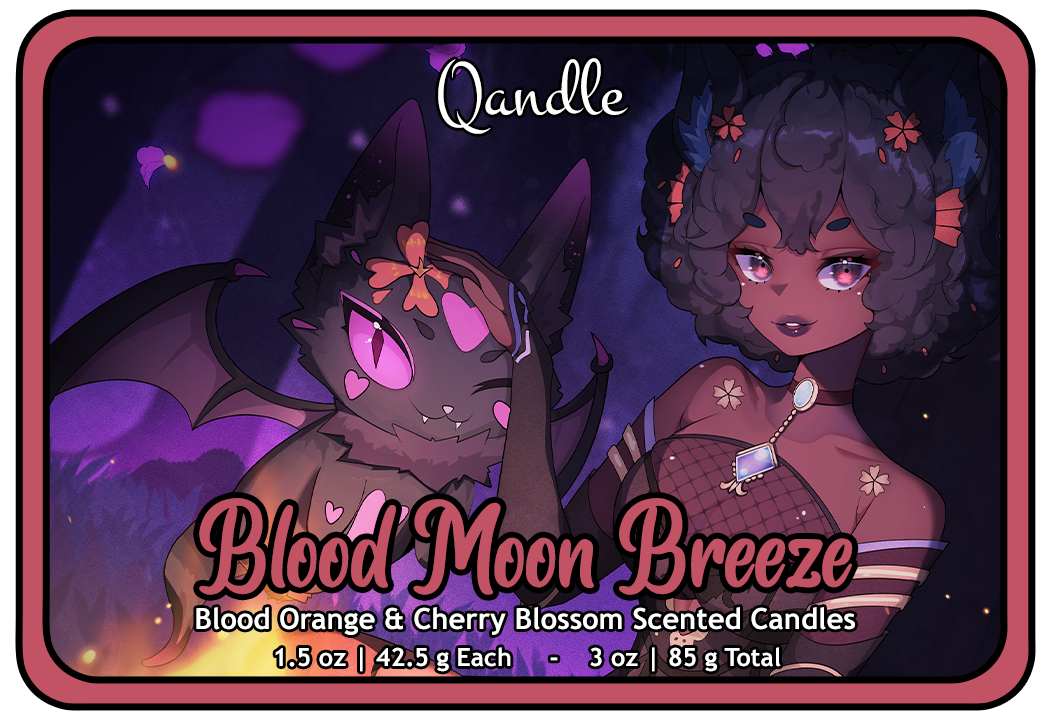 Blood Moon Breeze Heart Candles