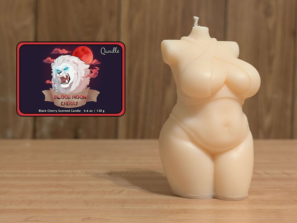 Blood Moon Cherry Curvy Body Candle