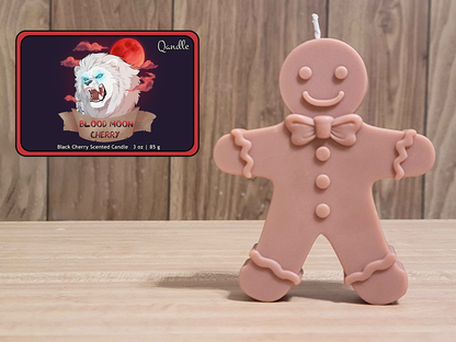 Blood Moon Cherry Gingerbread Man Candle