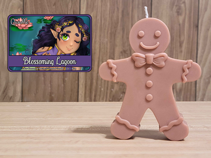 Blossoming Lagoon Gingerbread Man Candle