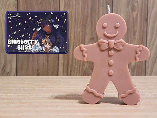 Blueberry Bliss Gingerbread Man Candle