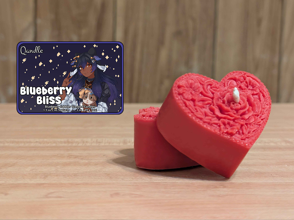 Blueberry Bliss Heart Candles