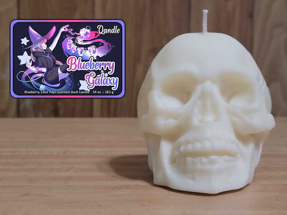 Blueberry Galaxy Skull Candle