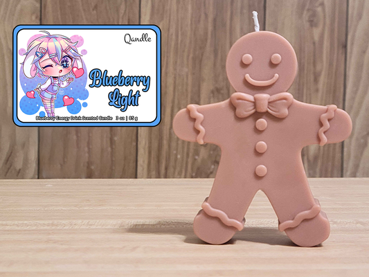 Blueberry Light Gingerbread Man Candle