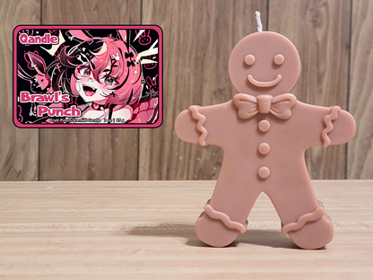 Brawl's Punch Gingerbread Man Candle