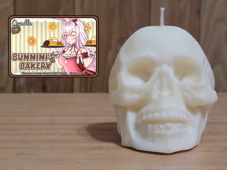 Bunnini's Bakery Skull Candle