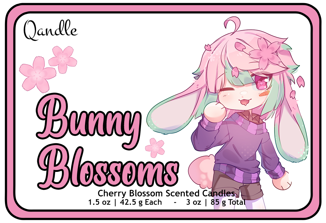 Bunny Blossoms Heart Candles