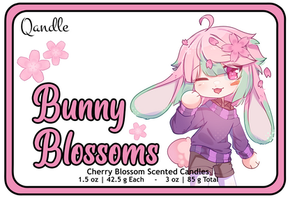 Bunny Blossoms Heart Candles