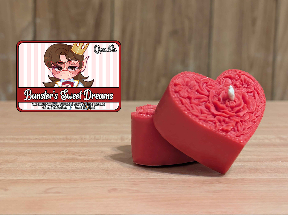 Bunster's Sweet Dreams Heart Candles