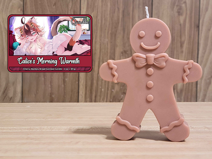 Calico's Morning Warmth Gingerbread Man Candle