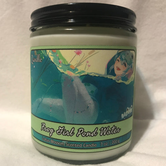 Frog Girl Pond Water Candle