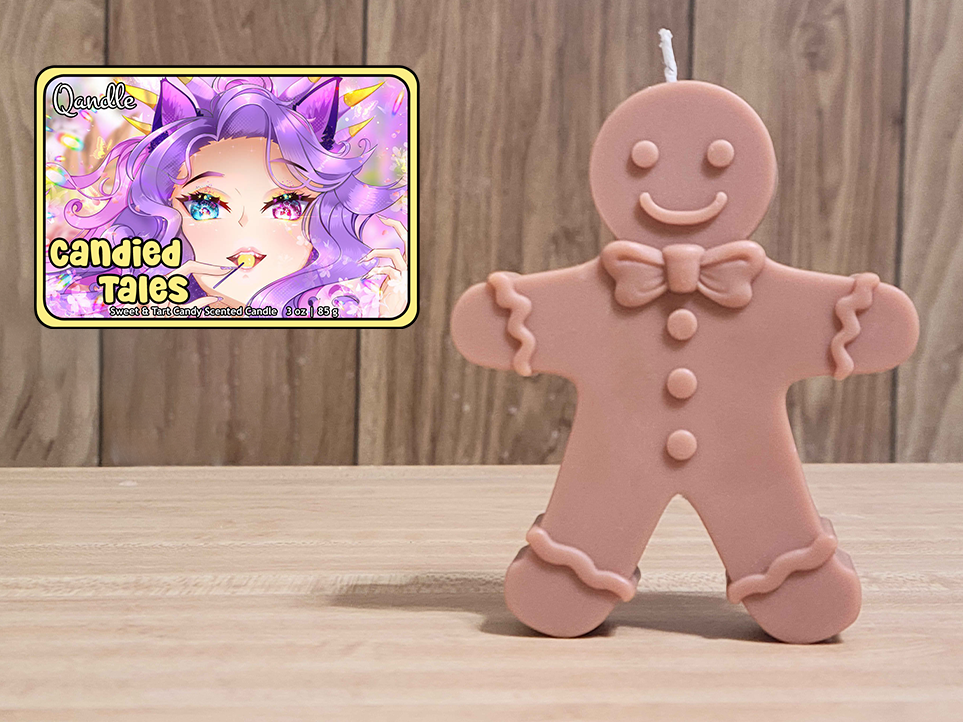 Candied Tales Gingerbread Man Candle