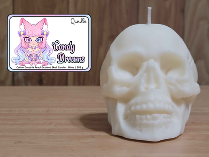 Candy Dreams Skull Candle