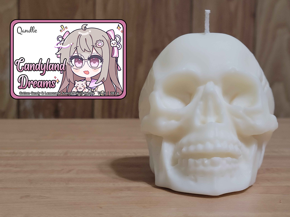 Candyland Dreams Skull Candle